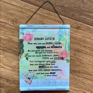 ☀️ 3/$36 or 2/$30 
NEW KELLY RAE ROBERTS Baby Love Wooden Art 7x9”